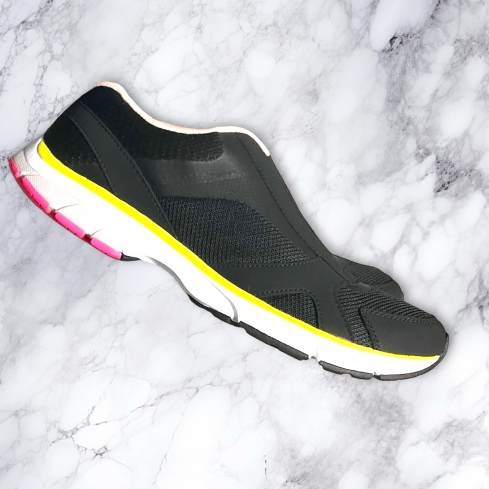 Women’s Vionic Samana Black and Yellow Slip-On Sneakers Shoes - Picture 2 of 13